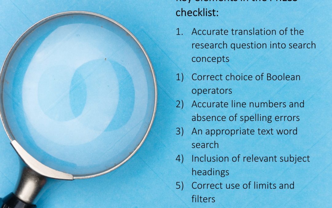 The importance of peer-review for your search strategy