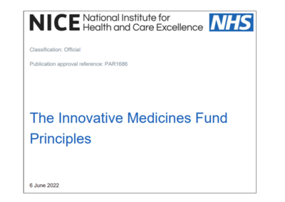 The Innovative Medicines Fund is now available to fast-track non-cancer medicines recommended with managed access